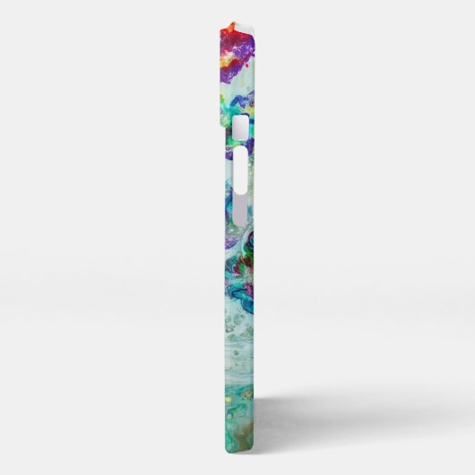 Abstraktes Gemälde aus Hummingvogelgarten iPhone Hülle (Linke Seite)