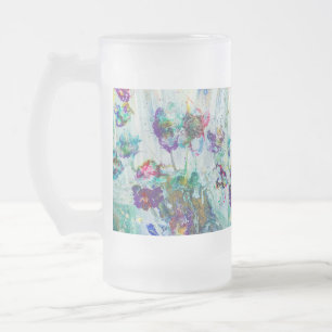 Abstraktes Gemälde aus Hummingvogelgarten Mattglas Bierglas