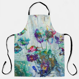 Abstraktes Gemälde aus Hummingvogelgarten Schürze