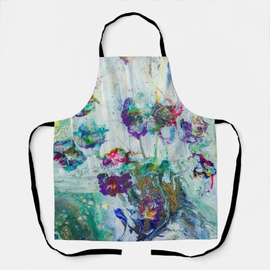 Abstraktes Gemälde aus Hummingvogelgarten Schürze (Vorderseite)