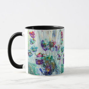 Abstraktes Gemälde aus Hummingvogelgarten Tasse