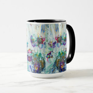 Abstraktes Gemälde aus Hummingvogelgarten Tasse