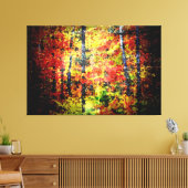 Abstraktes Gemälde aus Weißholz im Herbst Leinwanddruck (Insitu (Wohnzimmer))