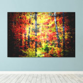 Abstraktes Gemälde aus Weißholz im Herbst Leinwanddruck (Insitu (Holzboden))