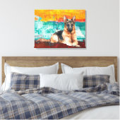 Abstraktes Gemälde des künstlerischen Schäfers Leinwanddruck (Insitu (Schlafzimmer))
