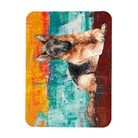 Abstraktes Gemälde des künstlerischen Schäfers Magnet (Vertikal)