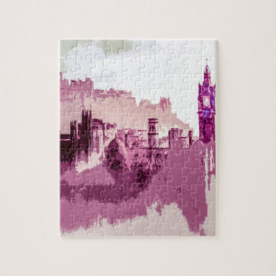 Abstraktes Gemälde Edinburgh Hauptstadt von Schott Puzzle