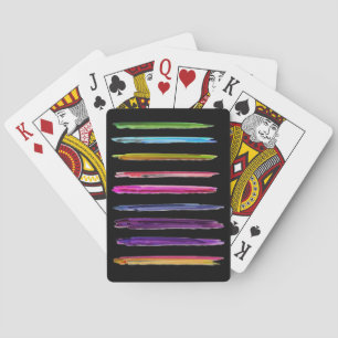 Abstraktes Gemälde Farbige Pinselstriche #2 Spielkarten