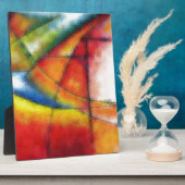 abstraktes Gemälde in Rot-Gelb-Blau Fotoplatte (Seite)