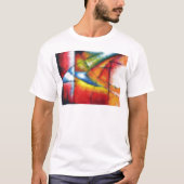 abstraktes Gemälde in Rot-Gelb-Blau T-Shirt (Vorderseite)
