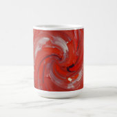 Abstraktes Gemälde in roter Spirale Kaffeetasse (Mittel)