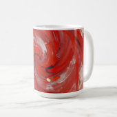 Abstraktes Gemälde in roter Spirale Kaffeetasse (VorderseiteRechts)
