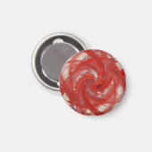 Abstraktes Gemälde in roter Spirale Magnet (Vorderseite/Rückseite)