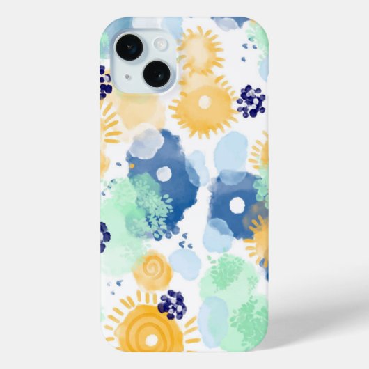 Abstraktes Gemälde lebendiges Wasserfarbmuster Case-Mate iPhone Hülle (Rückseite)