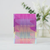 Abstraktes Gemälde Regenbogenfarben Postkarte (Stehend Vorderseite)