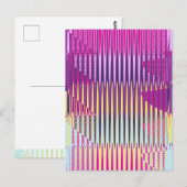 Abstraktes Gemälde Regenbogenfarben Postkarte (Vorne/Hinten)