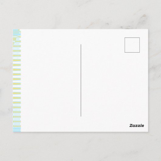Abstraktes Gemälde Regenbogenfarben Postkarte (Rückseite)