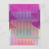 Abstraktes Gemälde Regenbogenfarben Postkarte (Vorderseite)