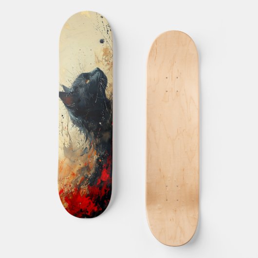 Abstraktes Gemälde Skateboard (Vorderseite)