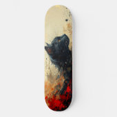 Abstraktes Gemälde Skateboard (Vorderseite)