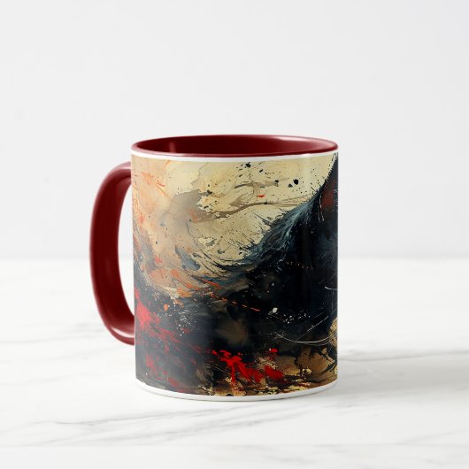 Abstraktes Gemälde Tasse (Vorderseite Links)