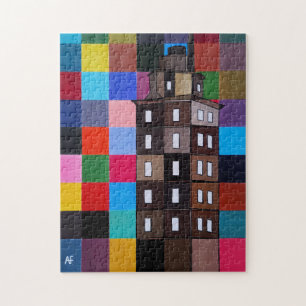 Abstraktes Gemälde Torre de Hércules von Alfred Fo Puzzle