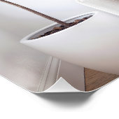 Abstraktes Gemälde tropft Farbe auf weißes Sofa Poster (Ecke)