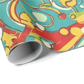abstraktes gemustertes Geschenkpapier (Rolleneckpunkt)