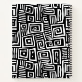 Abstraktes Gemustertes SpiralNotebook in Schwarz/W Notizblock (Rückseite)