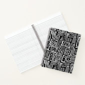 Abstraktes Gemustertes SpiralNotebook in Schwarz/W Notizblock (Innenseite)