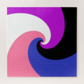 Abstraktes Genderfluid-Strichfeld Puzzle (Horizontal)
