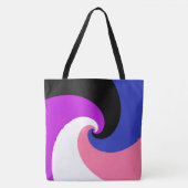 Abstraktes Genderfluid-Strichfeld Tasche (Vorderseite)