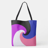 Abstraktes Genderfluid-Strichfeld Tasche (Rückseite)