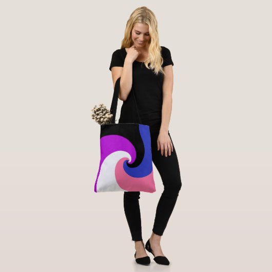 Abstraktes Genderfluid-Strichfeld Tasche (Am Model)