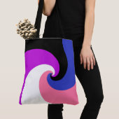 Abstraktes Genderfluid-Strichfeld Tasche (Von Nahem)