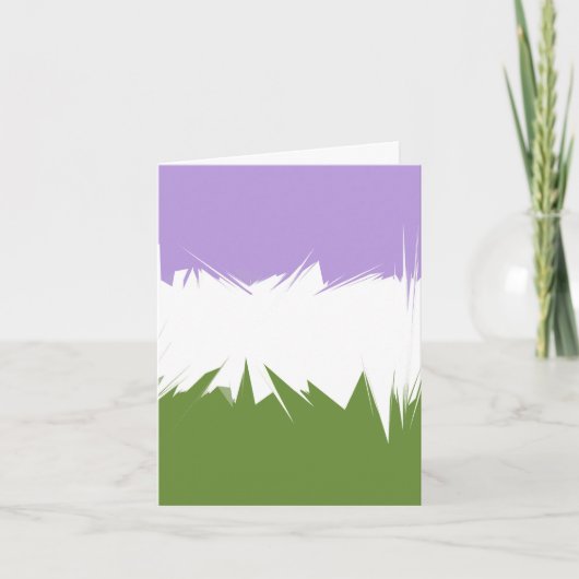 Abstraktes Genderqueer-Stolperflagge Karte (Vorderseite)