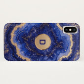 Abstraktes Geoddesign mit Rose Gold Akzenten Case-Mate iPhone Hülle (Rückseite (Horizontal))