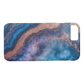 Abstraktes Geoddesign mit Rose Gold Akzenten Case-Mate iPhone Hülle (Rückseite (Horizontal))