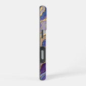 Abstraktes Geode-Flüssigkeitskunstmuster iPhone Hülle (Rechte Seite)