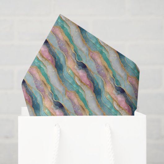 Abstraktes Geode-Muster Seidenpapier (Geschenktüte)