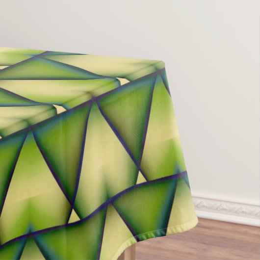 Abstraktes geometrisch grünes Texturblatt Tischdecke (Beispiel)