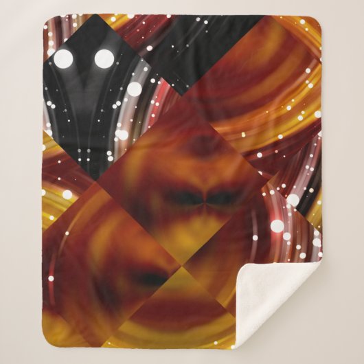 Abstraktes geometrisch mehrfarbiges Mosaik Sherpadecke (Vorderseite)