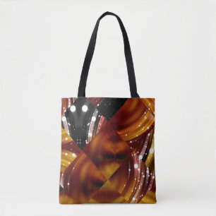 Abstraktes geometrisch mehrfarbiges Mosaik Tasche