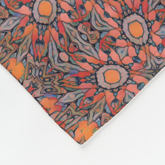 abstraktes geometrisch rosa Farbglas Fleecedecke (Ecke)