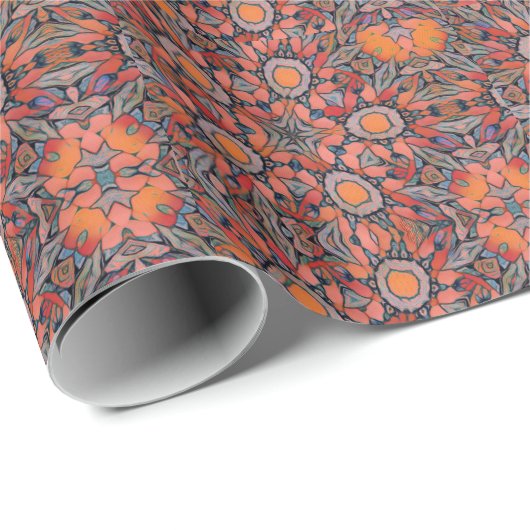 abstraktes geometrisch rosa Farbglas Geschenkpapier (Rolleneckpunkt)