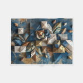 Abstraktes geometrisches 3D-Muster-Kunst-Fleece-De Fleecedecke (Vorderseite (Horizontal))
