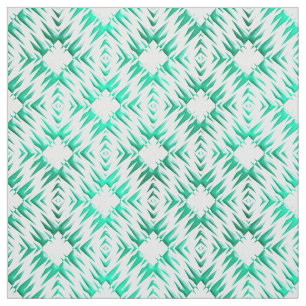Abstraktes geometrisches aquamarines Muster Stoff