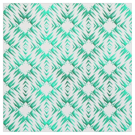 Abstraktes geometrisches aquamarines Muster Stoff (Muster)