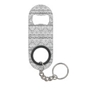 Abstraktes geometrisches Aztekenmuster 2 Mini Flaschenöffner (Rückseite)