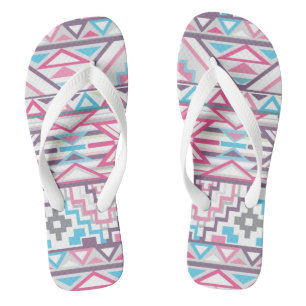 Abstraktes geometrisches Aztekenmuster 3 Badesandalen